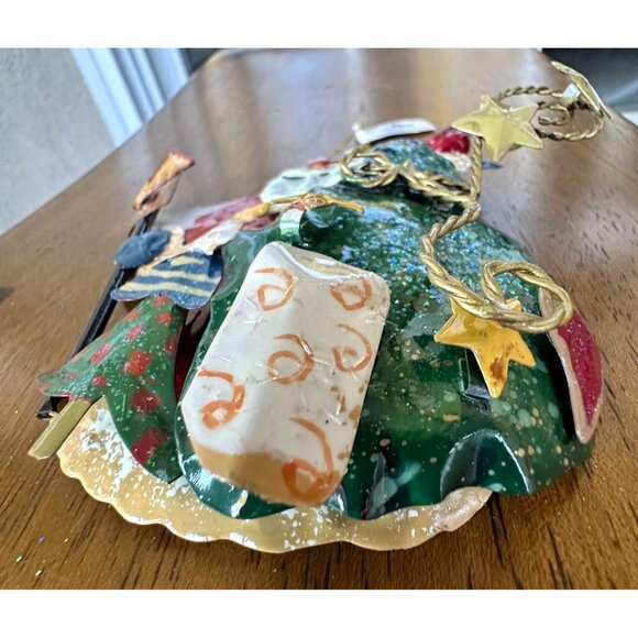 NWT VTG  Kurt Adler Santa Cardinal Birdhouse Christmas Tree Ornament Met… - Picture 6 of 12